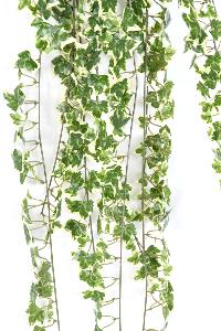 Feuillage artificiel Lierre Gala en piquet - 801 feuilles artificielles - H.130cm vert blanc
