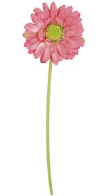 Fleur artificielle Gerbera - composition bouquet artificiel - H.50 cm rose