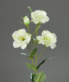 Fleur artificielle Lisianthus - création de bouquet - H.83cm crème