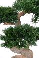 Pin Bonsaï arbre artificiel sur platine - intérieur extérieur - H.92cm
