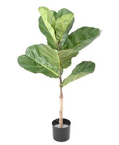 Arbre artificiel Ficus Lyrata - plante semi-naturelle d'intérieur - H.75cm vert