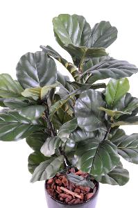 Arbre artificiel Ficus Lyrata - plante synthétique d'intérieur - H.90cm vert