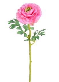Fleur artificielle Renoncule en tissu - création de bouquet - H.58 cm rose