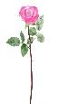 Fleur artificielle rose Olive - Tergal enduit haute gamme - H.70cm rose foncé