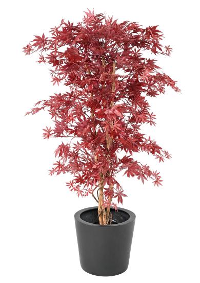 Plante artificielle Aralia New - érable synthétique pour intérieur - H.160cm rouge