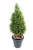 Plante artificielle Cypres artificiel (juniperus vert) - intérieur extérieur - H.135cm vert 2 nuances