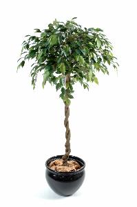 Arbre artificiel Ficus boule Natasja - plante synthétique intérieur - H.140cm