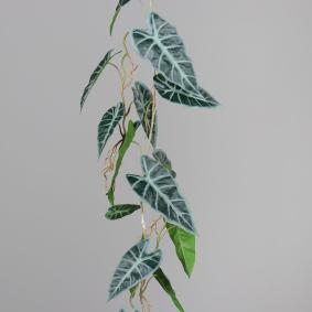 Feuillage artificiel Guirlande Alocasia - plante verte d'intérieur - H.115cm