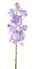 Fleur artificielle Orchidée Vanda feuillage enduit - Fresh Touch - H.60cm violet blanc