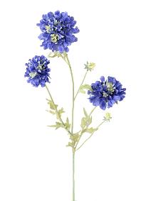Fleur artificielle tige de Scabieuse - composition florale - H.75cm bleu