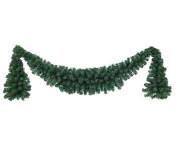 Guirlande artificielle de noël Déco pompons - intérieur extérieur - H.290cm vert