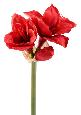 Amaryllis artificielle à la tige 2 fleurs - composition florale - H.75 cm rouge
