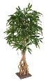 Arbre artificiel Ficus root longifolia - plante d'intérieur - H.180cm vert