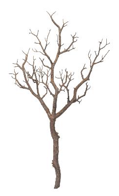 Branche artificielle imitation bois - décoration d'intérieur - H.65cm marron