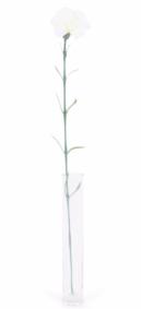Fleur artificielle Oeillet - composition bouquet - H. 62cm blanc