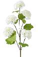 Fleur artificielle Viburnum 5 boules de fleurs - composition bouquet - H.75cm blanc