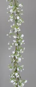 Guirlande artificielle fleurie Gypsophile - création florale - H.120cm blanc