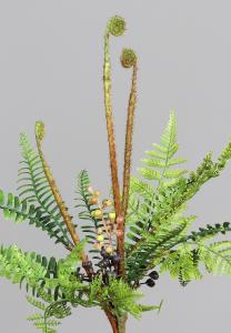 Plante artificielle Gerbe de fougère avec baies - décoration d'intérieur - H.48cm