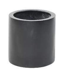Bac pour fleur pot cylindre - intérieur extérieur - H.40xØ.40cm noir Fiberstone