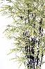 Bambou artificiel Shiroshima feuillage vert blanc cannes noires - intérieur - H.160cm