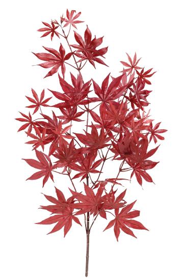 Feuillage artificiel Branche d'Aralia New - décoration d'intérieur - H.70cm rouge