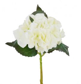 Fleur artificielle Hortensia - composition bouquet - H. 35 cm blanc