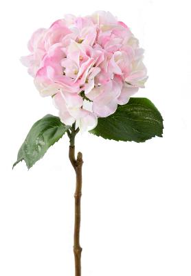 Fleur artificielle Hortensia - création bouquet fleur coupée - H.60 cm rose