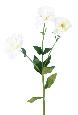 Fleur artificielle coupée Lisianthus 3 fleurs - création de bouquet - H.70cm blanc
