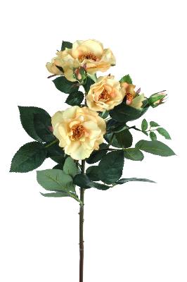 Fleur artificielle coupée rose Mandy - natural touch - H.45cm jaune