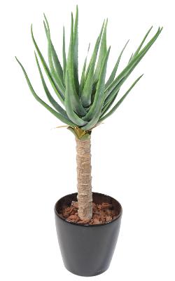 Plante artificielle Aloe vera en pot - plante pour intérieur - H.125 cm vert