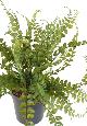Plante artificielle Fougère plastique en piquet - intérieur extérieur - H.38cm vert