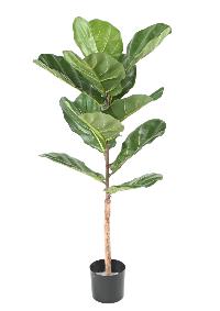 Arbre artificiel Ficus Lyrata - plante semi-naturelle d'intérieur - H.100cm vert