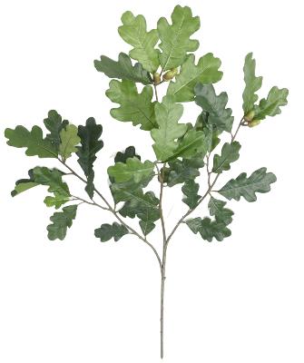 Feuillage artificiel Chêne branche 38 feuilles - décoration intérieure - H.60cm vert