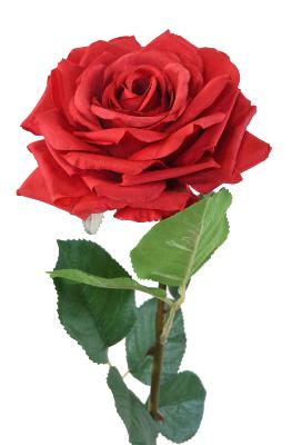 Fleur artificielle coupée rose - décoration intérieure - H.74 cm rouge
