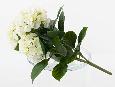 Plante artificielle fleurie Hortensia 3 têtes - intérieur extérieur - H.45cm blanc