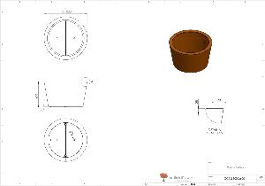 Pot pour fleur bac conique Cado rouillé - extérieur jardin - H.60xØ.100cm Corten