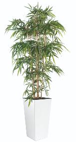Bambou artificiel New UV résistant 6 cannes - extérieur balcon terrasse - H.150cm vert