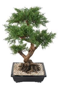 Bonsaï Juniperus artificiel en coupe - plante synthétique intérieur - H.75cm