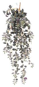 Feuillage artificiel chute de Tradescantia - plante d'intérieur - H.110cm vert violet