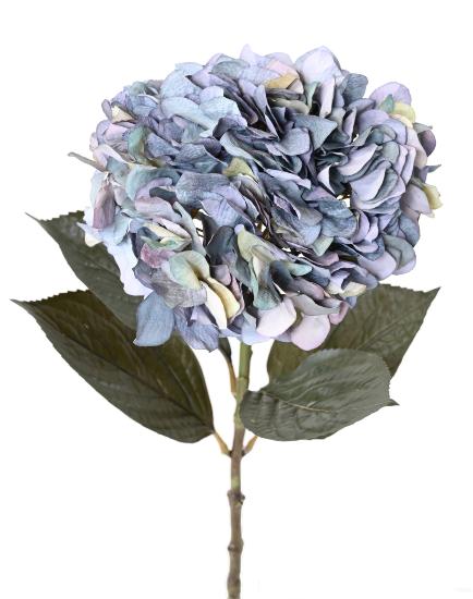 Fleur artificielle Hortensia large - création bouquet - H.65cm bleu