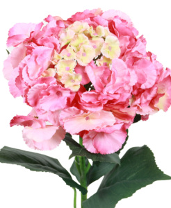 Fleur artificielle tige d'Hortensia - création bouquet - H.68cm rose