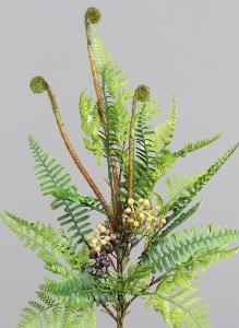 Plante artificielle Gerbe de fougère avec baies - décoration d'intérieur - H.78cm