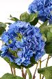 Plante artificielle Hortensia pot terre - fleurs pour intérieur - H.105cm bleu