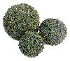 Plante artificielle Boule de buis artificiel - décoration intérieure - 23cm vert/jaune