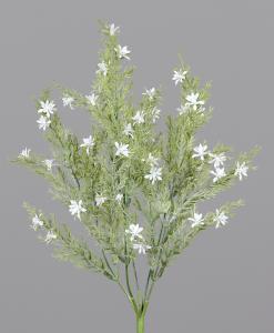 Branche artificielle fleurie – composition florale - H.32cm blanc