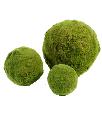 Boule de mousse artificielle - plante d'intérieur - H.18 cm vert
