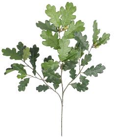 Feuillage artificiel Chêne branche 38 feuilles - décoration intérieure - H.60 cm vert