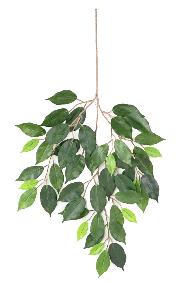 Feuillage artificiel branche de Ficus Fat - composition florale - H.60cm vert