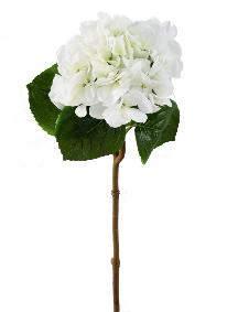 Fleur artificielle Hortensia - création bouquet fleur coupée - H.60 cm blanc