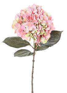 Fleur artificielle Hortensia large - création bouquet - H.65cm rose